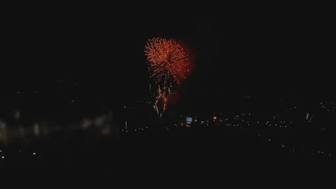 Fireworks display at night 스톡 동영상 106514657