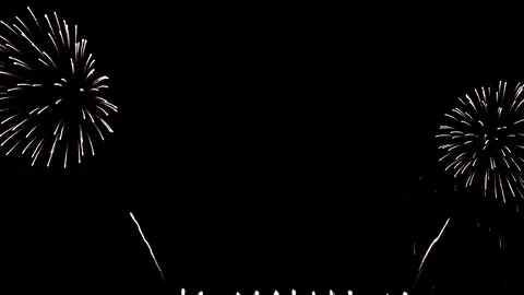 Fireworks display in night sky Video stock 119193103