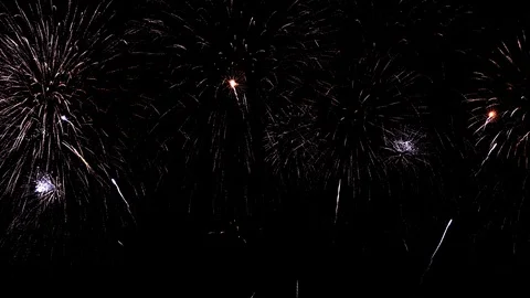 Fireworks display in night sky Video stock 119896977