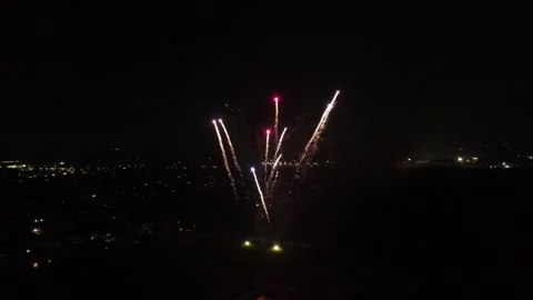 Fireworks display in park Stock Footage 234403419