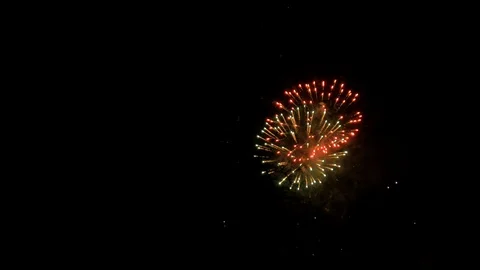Fireworks Display on Pitch Black Backgro... | Stock Video | Pond5