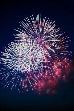 A fireworks display in the sky Stock Photos