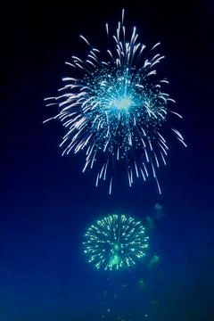 A fireworks display in the sky Stock Photos