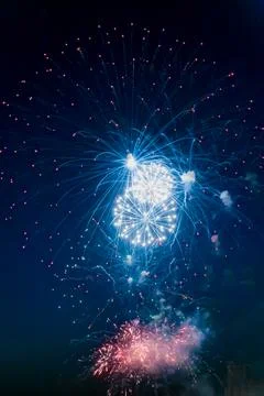 A fireworks display in the sky Stock-Fotos