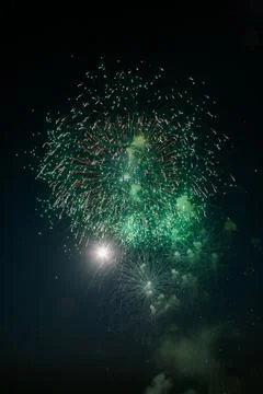 A fireworks display in the sky Stock Photos