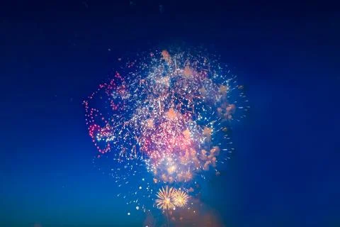 A fireworks display in the sky Stock Photos