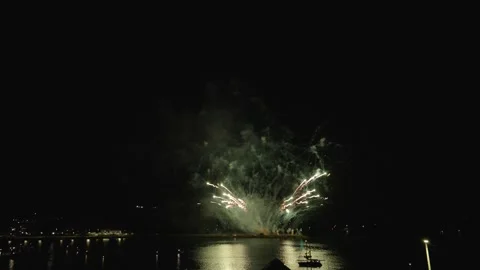 Fireworks Display in slow motion, British Firework Championships, Plymouth, UK Video stock 282145298