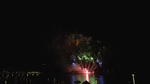 Fireworks Display in slow motion, British Firework Championships, Plymouth, UK 库存影片 282145330