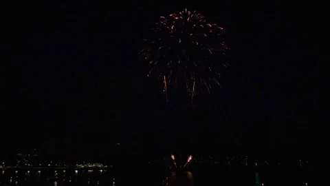 Fireworks Display in slow motion, British Firework Championships in Plymouth Stock Footage 282443289