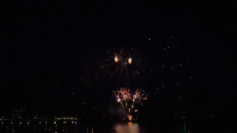 Fireworks Display in slow motion, British Firework Championships in Plymouth 库存影片 282443334