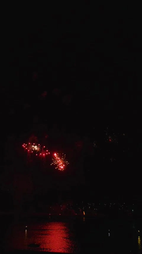 Fireworks Display in Slow motion Vertical footage, Plymouth, Devon, England 스톡 동영상 282182239