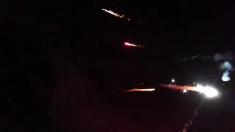 Fireworks from drone Stock Footage 146026944