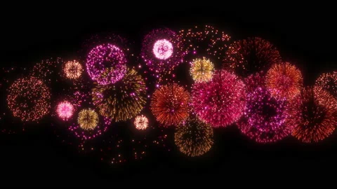 Fireworks effect video material that launches continuously. Stock-Footage 150435273