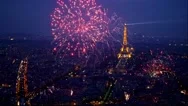 Fireworks Eiffel  Stock Footage