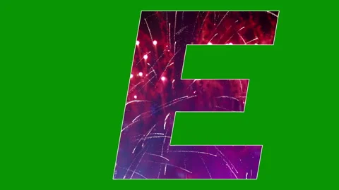 Fireworks Embedded in Fonts A Celebration of Typography  Light Stock Footage 302356906