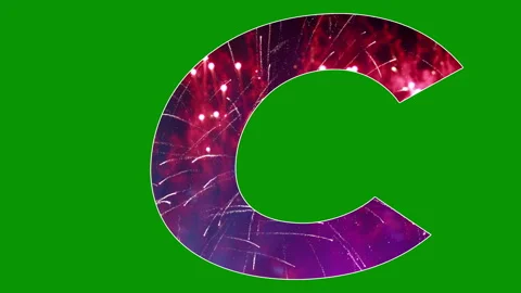 Fireworks Embedded in Fonts A Celebration of Typography  Light Stock Footage 302356910