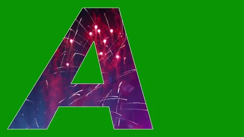 Fireworks Embedded in Fonts A Celebration of Typography  Light Stock-Footage 302356912