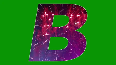 Fireworks Embedded in Fonts A Celebration of Typography  Light Vídeos de archivo 302356916
