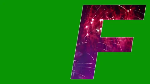 Fireworks Embedded in Fonts A Celebration of Typography  Light Stock-Footage 302356974