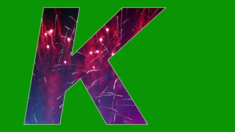 Fireworks Embedded in Fonts A Celebration of Typography  Light Stock Footage 302357056