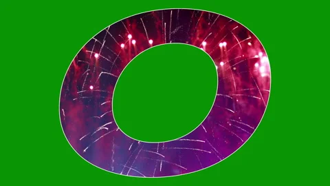 Fireworks Embedded in Fonts A Celebration of Typography  Light Stock Footage 302357117