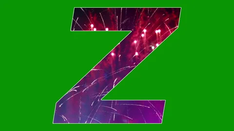 Fireworks Embedded in Fonts A Celebration of Typography  Light Stock Footage 302357309