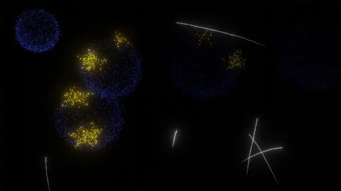 Fireworks of the EU's Flag (w/ Matte) Video stock 244156491