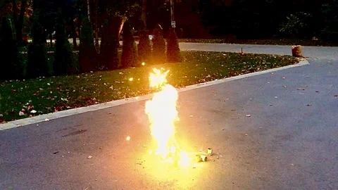 Fireworks Evening 2 Stock Footage 126661527