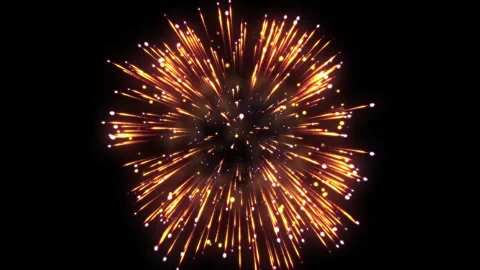Fireworks Explode With Big Particle Stock Footage 291001408