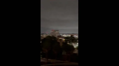 Fireworks Explode In Downtown Los Angeles, CA, USA 4 Stock Footage 262516198
