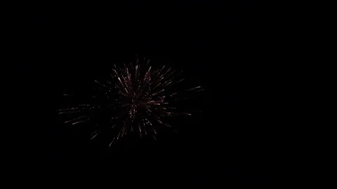 Fireworks explode to fill screen with sparkles Stock Footage 134524465