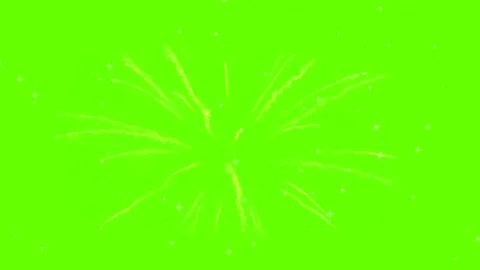 Fireworks Explode On Green Green Background 4K Animation. Alpha channel 스톡 동영상 143094683