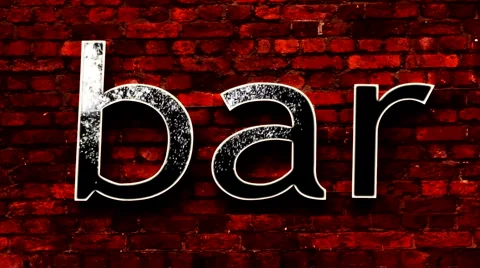 Fireworks explode inside bar sign Stock Footage 1044043