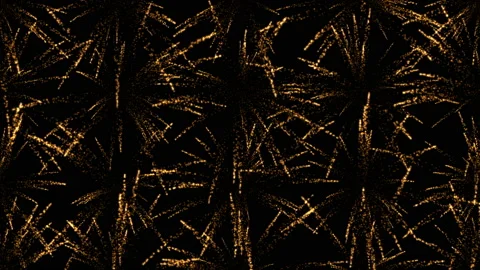 Fireworks explode with a large number of single rockets on a black background Stock Footage 109539928