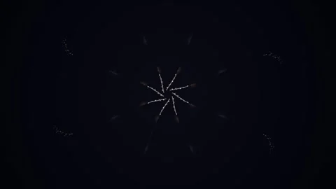 Fireworks Explode in Night Sky Display. Stock Footage 331488048