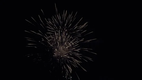 Fireworks explode in the night sky Stock Footage 119594046