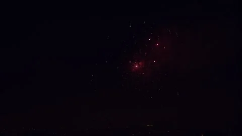 Fireworks Explode In Night Sky Stock Footage 275472264