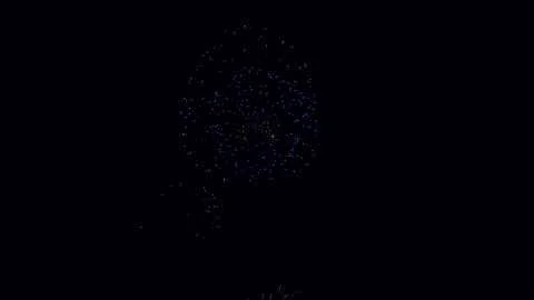 Fireworks explode in the night sky Foto stock