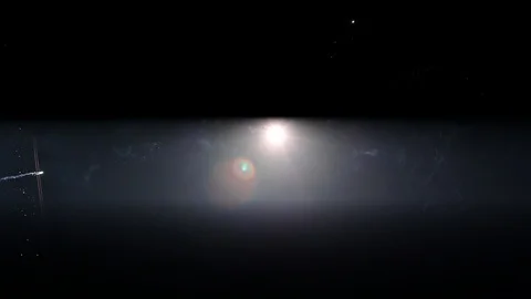 Fireworks exploding on the back sky displaying red, green, orange, pink and Stock Footage 122291637