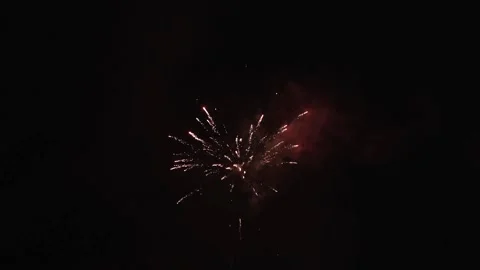 Fireworks exploding in the black night. Close up. Stock-Footage 172448866