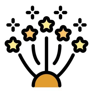 Fireworks exploding with bright stars and sparkles illuminating night sky 스톡 일러스트