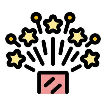 Fireworks exploding with bright stars and sparks イラスト素材