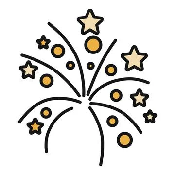 Fireworks exploding celebrating event party holiday icon イラスト素材