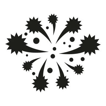 Fireworks exploding celebrating event party festival icon Illustrazione stock