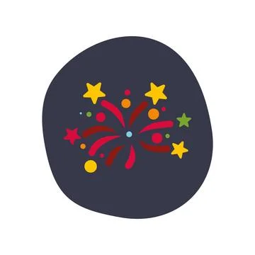 Fireworks exploding celebrating events and special occasions 스톡 일러스트
