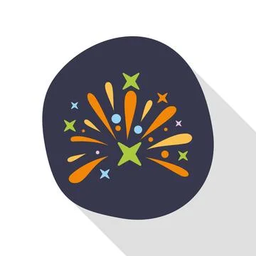 Fireworks exploding celebrating festive event party concept 库存插图