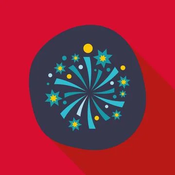 Fireworks exploding celebrating new year eve party Illustrazione stock