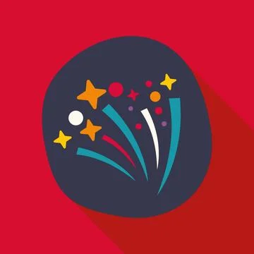 Fireworks exploding celebrating new year's eve party Stock Illustration