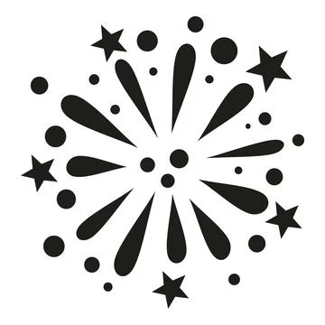 Fireworks exploding celebrating party and festive event icon イラスト素材