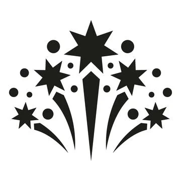 Fireworks exploding celebrating party event icon vector 库存插图